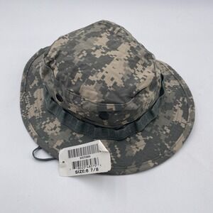NWT US Army Issue ACU Digital Camo UCP Boonie Hat Sun Hot Weather Field Sz 6 7/8